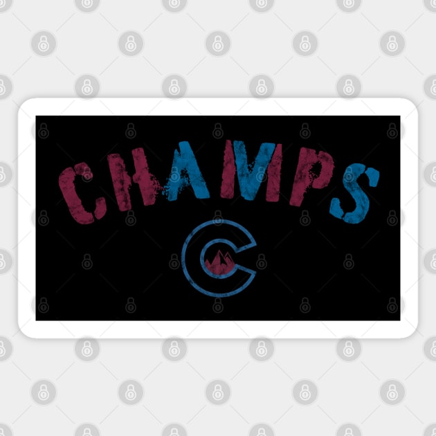 Colorado Hockey is Champs! Vintage design Magnet by MalmoDesigns